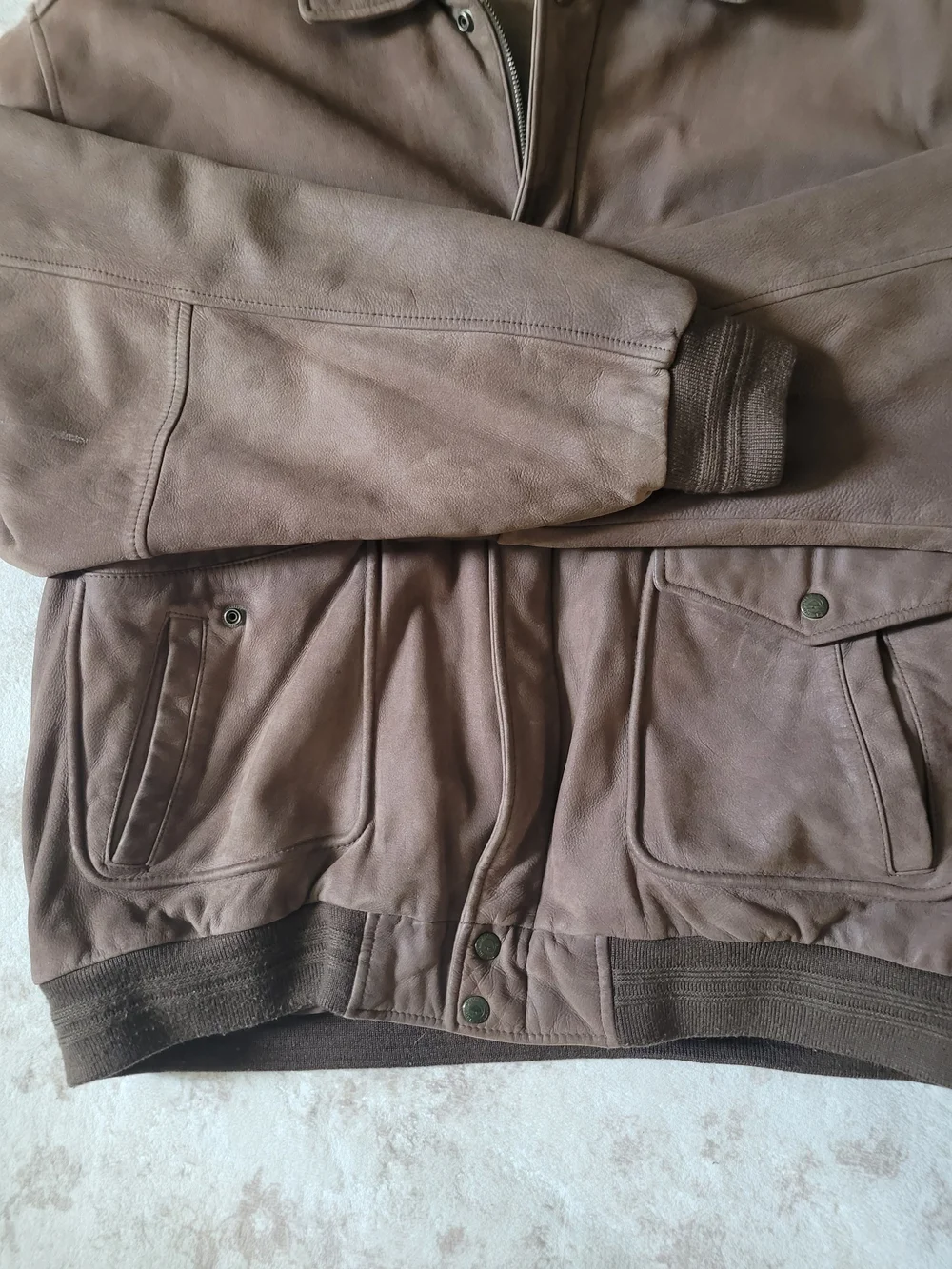Men's Vintsge Brown Bomber Jacket - Classic Casual Coat